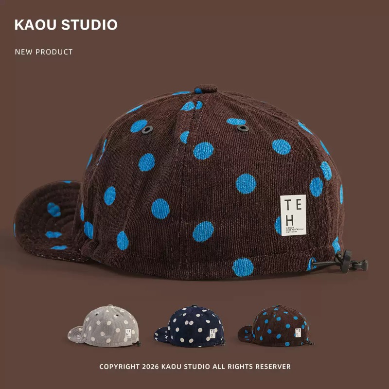 Unisex Polka Dot Corduroy Base - đánh giá và giá Corduroy Cap 5 Panel